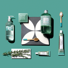 Load image into Gallery viewer, hand sanitiser, shower gel, soap bar, hand cream, foot cream